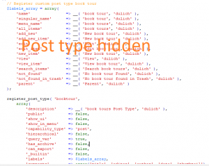 Register Post Type Hidden