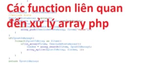 Các function liên quan đến xử lý array php