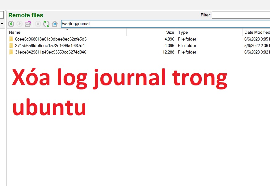 xoa log journal trong ubuntu